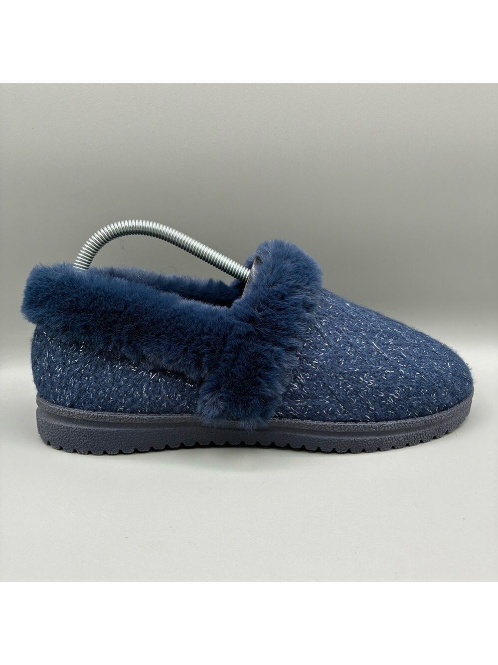 Skechers Cozy Lite Sweet Walk Slipper Women’s 8.5 Sparkle Blue Slip On Shoes